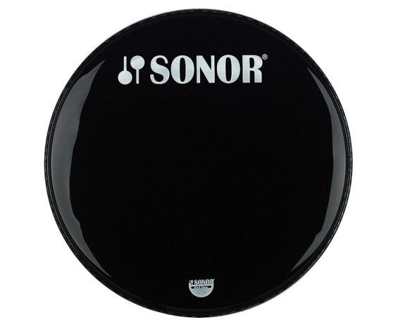 91067400 PB 24 B/L  Пластик для бас-барабана 24'', черный, Sonor