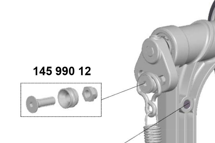 14599012 PBP Bearing roll Опорный ролик пружины педали бас-барабана, Sonor
